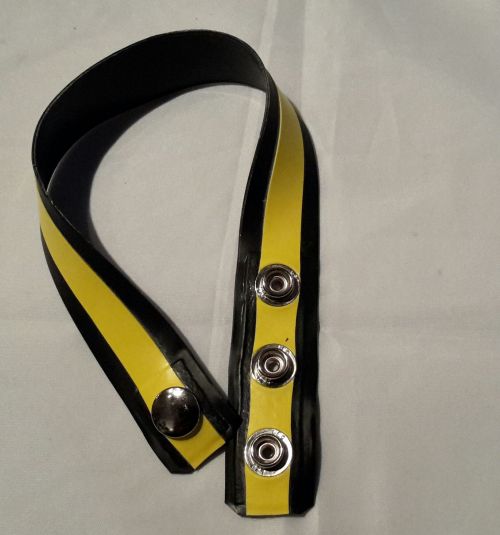 Rubber Bicep Strap With Yellow Stripe
